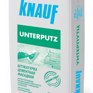 Цементная штукатурка Knauf Unterputz для фасада весом 25 кг